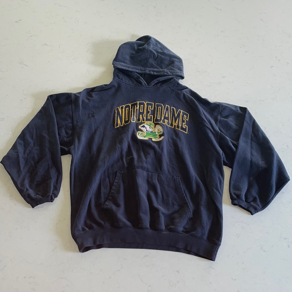 Cadre Athletic Notre Dame navy blue pull over hoodie (Mens XL)- good condition